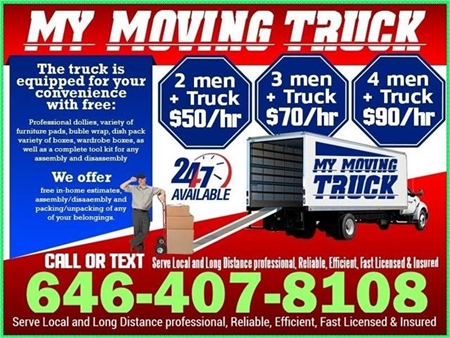  JUST $50 PER HOUR FOR 2 MEN WITH A FULLY EQUIPPED TRUCK!!! 