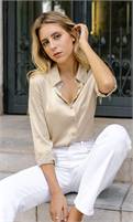 Milano Silk Blouse 100% Silk Button-Up Shirt Ravella Luxury Silkwear