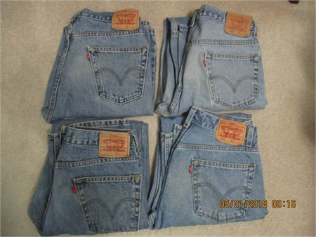  LEVI Jeans 4 pair 36 x 34 (505 and 512-2 each)