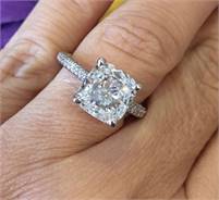 Diamond Rings For Women On Sale 3.99 I VVS1 GIA Cushion Diamond Ring Certified