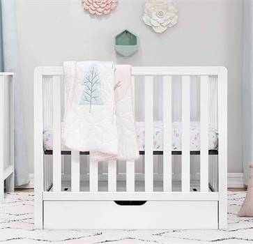 DaVinci Colby 4-in-1 Convertible Mini Crib with Trundle Drawer in White