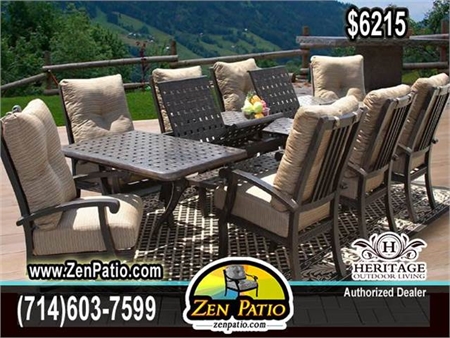 ZP-43 Outdoor Patio Furniture Dining / Bar / Chat / Fire Table Sets 