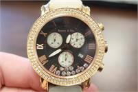 100% authentic Gold Benny & Co chronograph 4 ct floating diamond watch