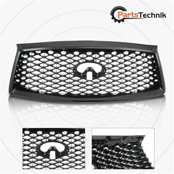 Front Bumper Grille Grill Glossy Black 623106GW0A Fits 2018-2021 Infiniti QX80