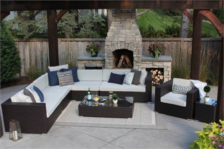  Outdoor All Weather Wicker Set Sectional Modern Sofa Patio Furniture
