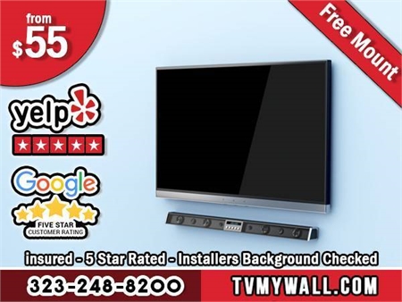  5*Yelp TV Wall Mounting TV Mount Installation Install Hang Hanging $49