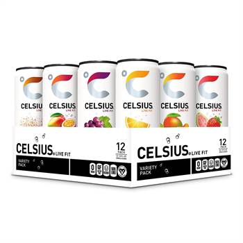CELSIUS Assorted Flavors Official Variety Pack, Functional Essential Energy Drinks, 12 Fl Oz (12 pk)