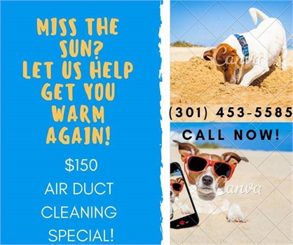 $150 Spring Special: Air Duct Cleaning and Dryer Vent Cleaning 