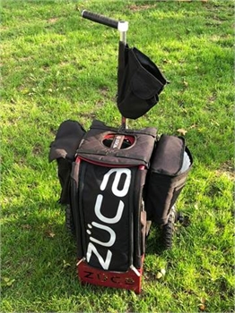  Disc Golf ZUCA cart with 2 saddle bags, seat pad and handle bag