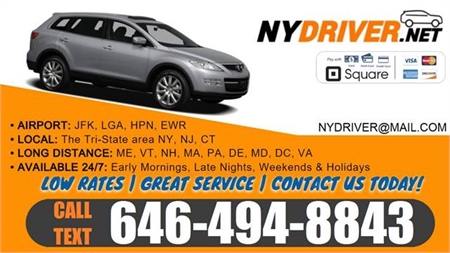 Transportation / Car / Taxi / Airport Service: JFK, LGA, EWR, HPN