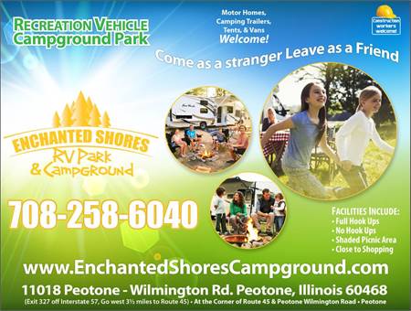 Chicagoland RV camping Enchanted Shores Recreation Vehicle Campground