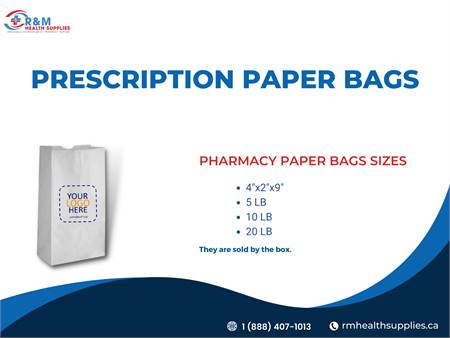 R&M Health Supplies - High Quality Pharmacy Paper Bags 