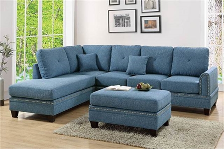 NEW Large SECTIONAL with OTTOMAN & PILLOWS - NEW IN BOX 