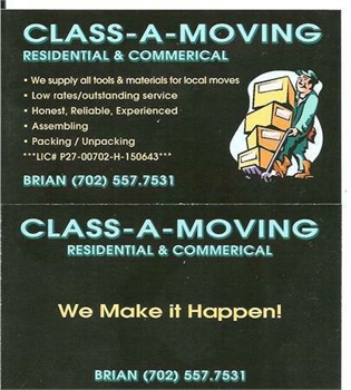  Las Vegas's #1 rated Lic'd and insured moving professionals!