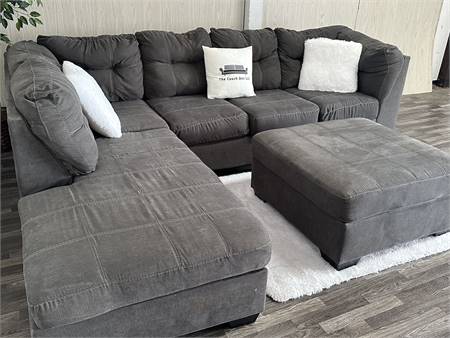 Large Gray Ashley Furniture Sectional Couch - Delivery Available