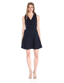 A|X Armani Exchange Women's Cotton Dobby Fit and Flare Dress 